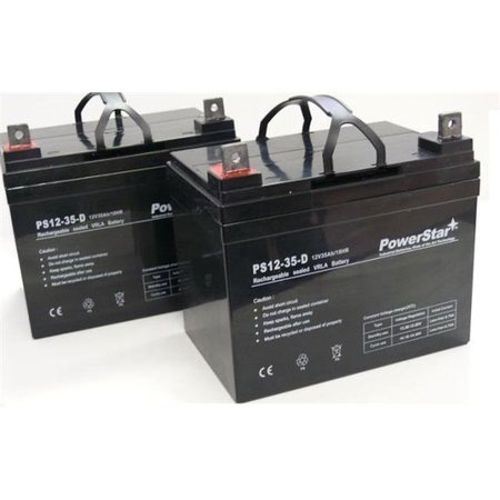 Powerstar PowerStar AGM1235-2Pack-04 Deep Cycle 12V 35 U1 Golf Cart Batteries; 2 Year Warranty AGM1235-2Pack-04